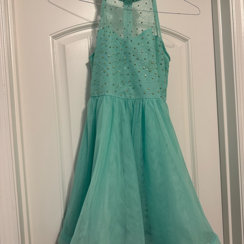 Rare Editions dark mint Formal Dress
